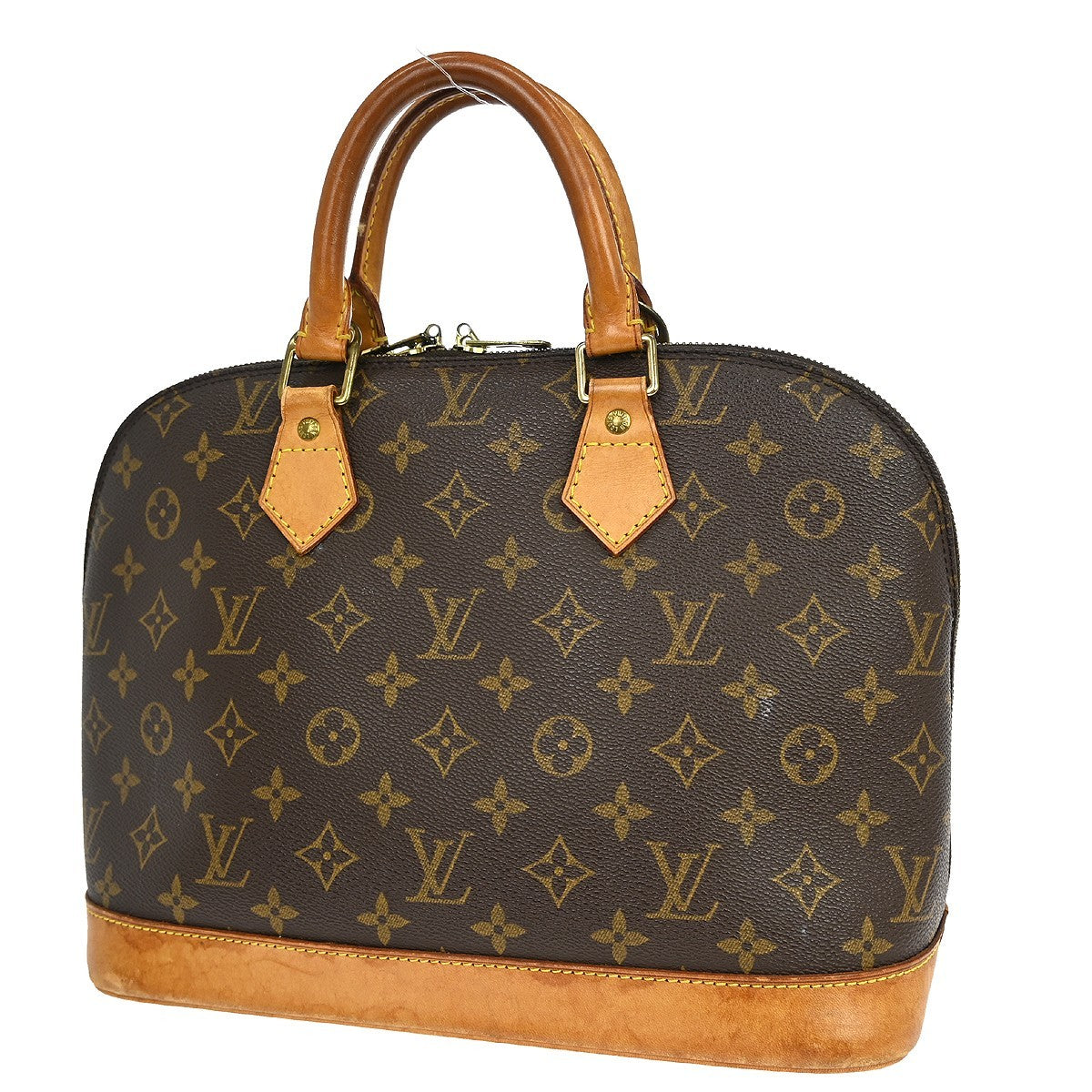 Louis Vuitton Alma Handbag Monogram Canvas Brown Canvas Handbag (Pre-Owned)