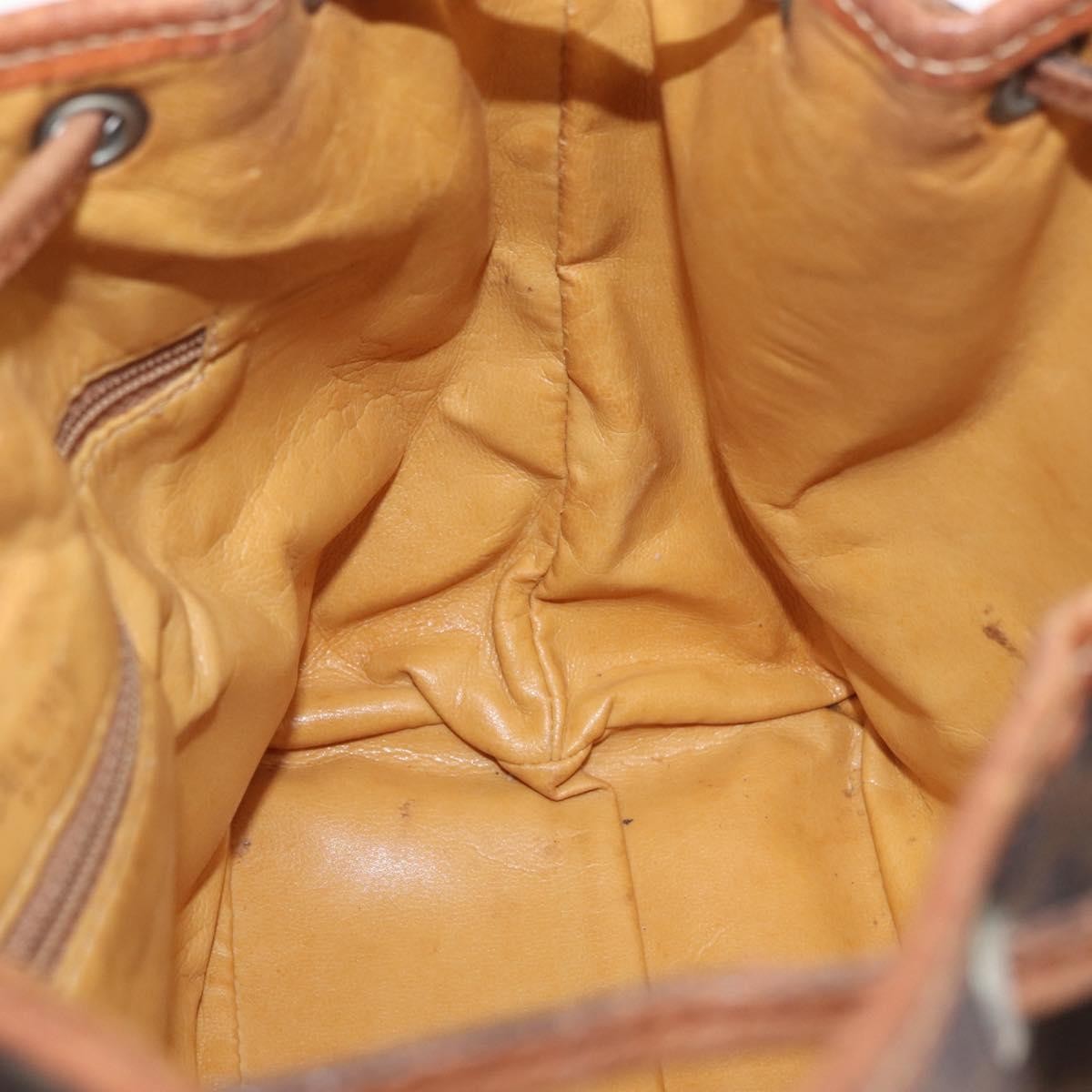 Celine Vintage Macadam Shoulder Bag Canvas And Leather Brown Canvas Shoulder Bag Bag (Pre-Owned)