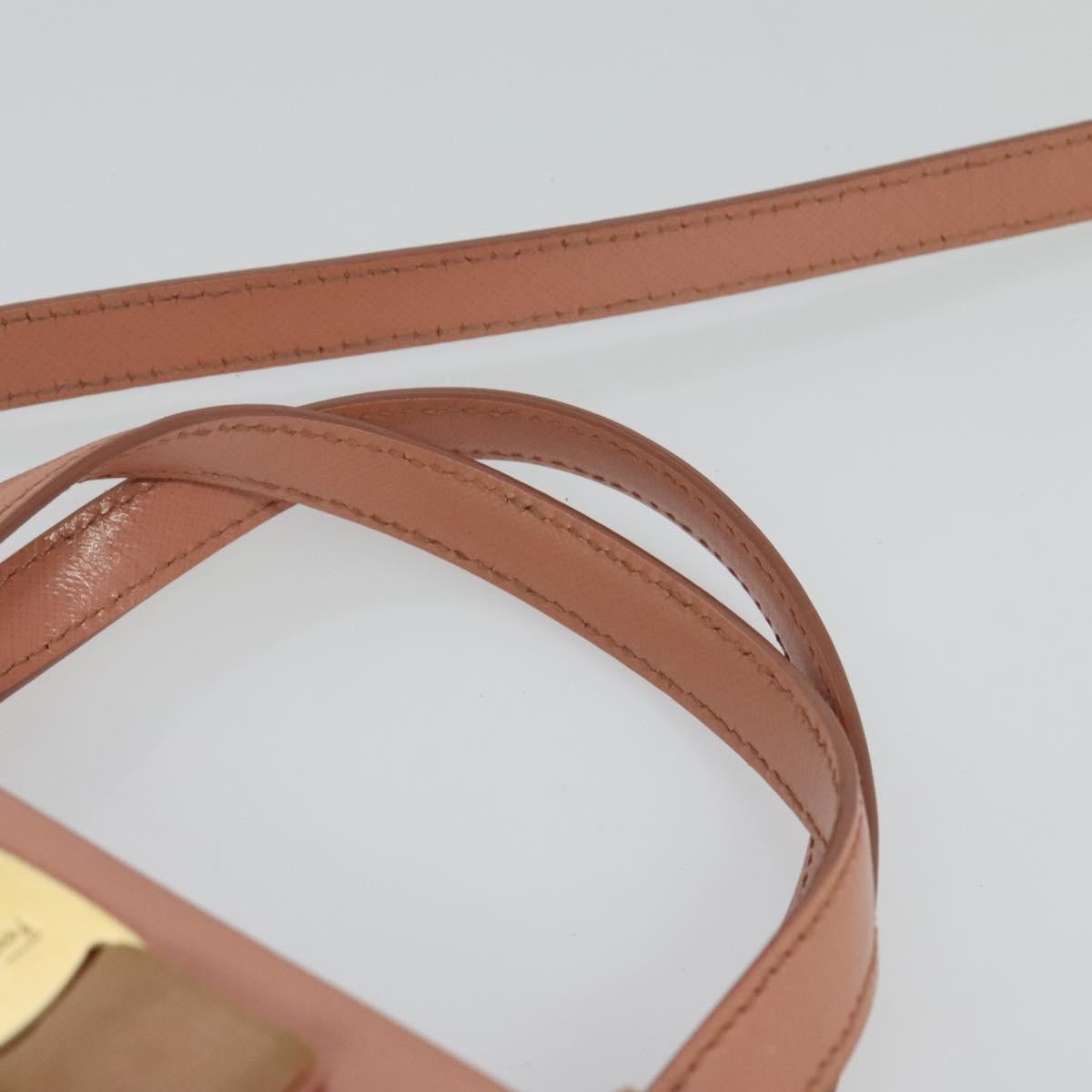 Salvatore Ferragamo Vala Shoulder Bag Leather Pink Leather Bag (Pre-Owned)