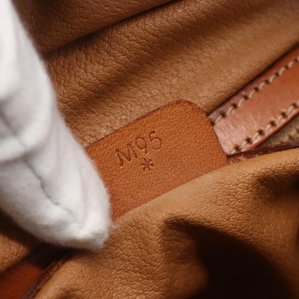Celine Vintage Macadam Handbag Canvas And Leather Brown Canvas Handbag (Pre-Owned)
