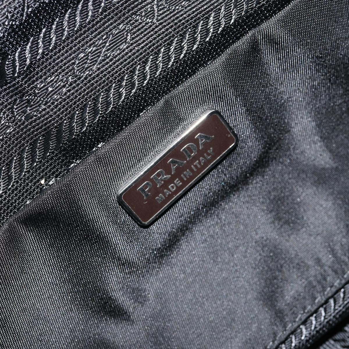 Prada Baguette Shoulder Bag Quilted Tessuto With Leather Purple Nylon Shoulder Bag Bag (Pre-Owned)