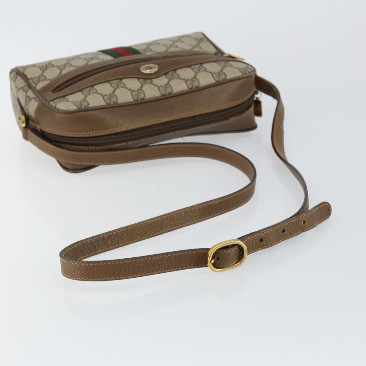 Gucci Ophidia Shoulder Bag Gg Coated Canvas Beige Canvas Shoulder Bag Bag (Pre-Owned)