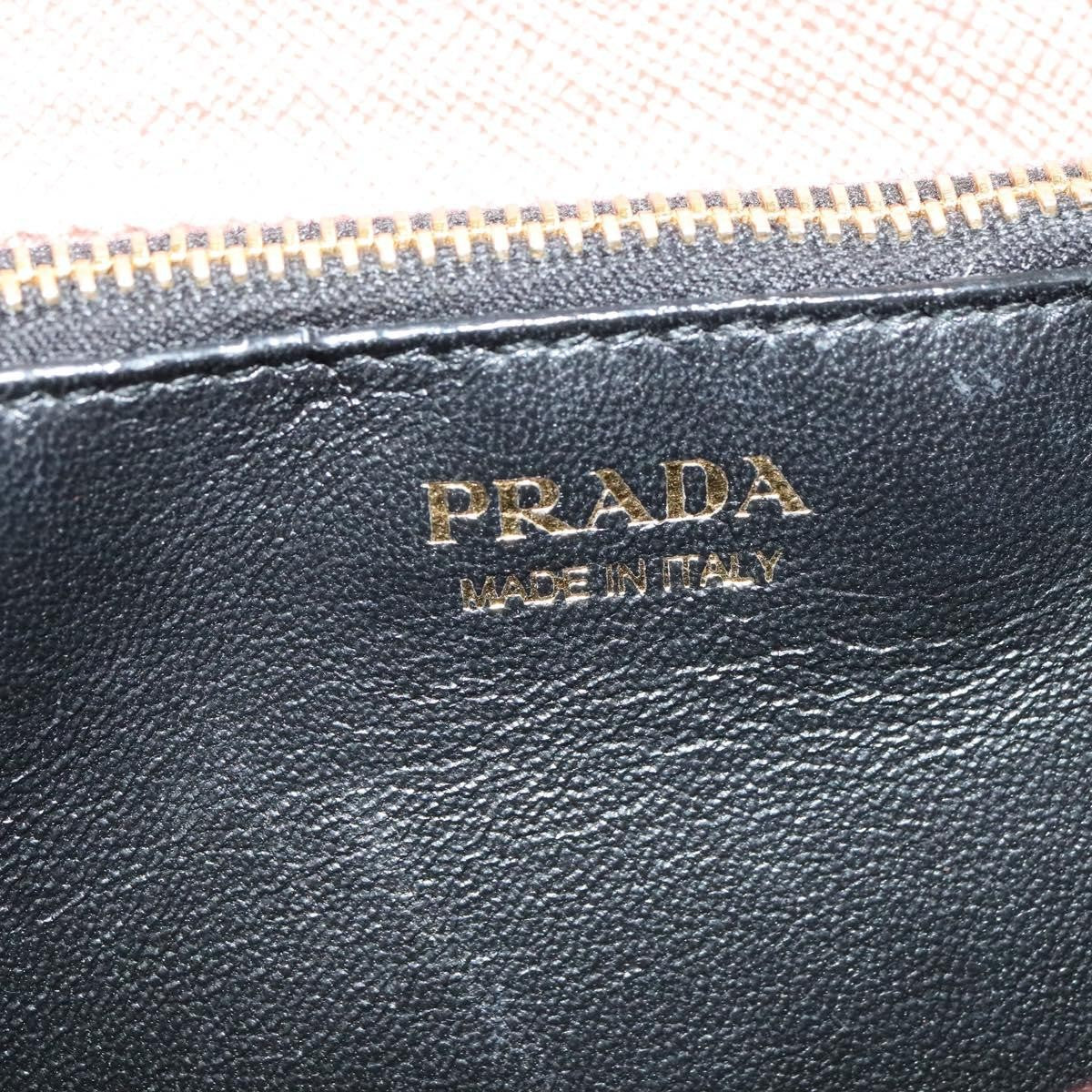 Prada Monochrome Chain Flap Bag Saffiano Leather Pink Leather Shoulder Bag Bag (Pre-Owned)