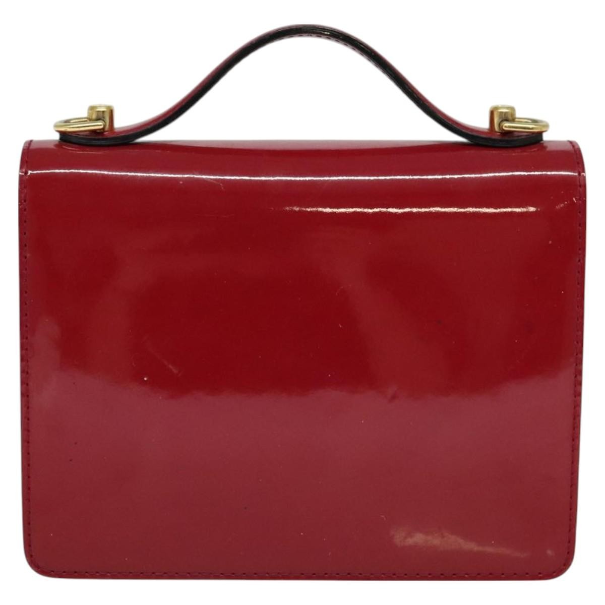 Louis Vuitton Monceau Handbag Vernis Burgundy Patent_Leather Bag (Pre-Owned)