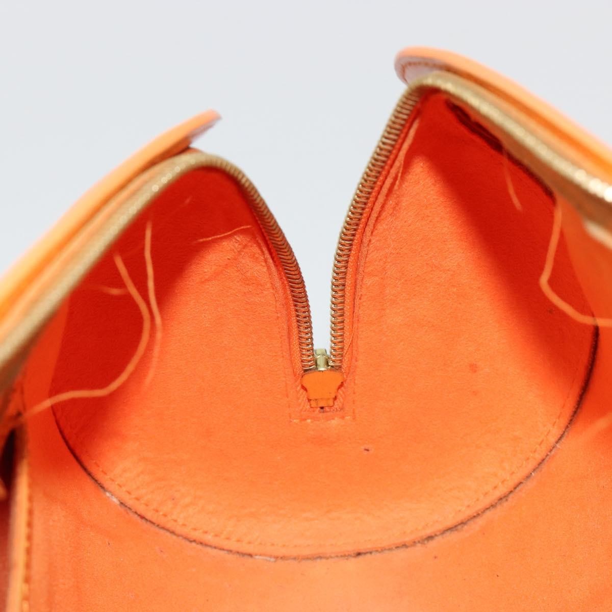 Louis Vuitton Soufflot Handbag Epi Leather Orange Leather Handbag (Pre-Owned)