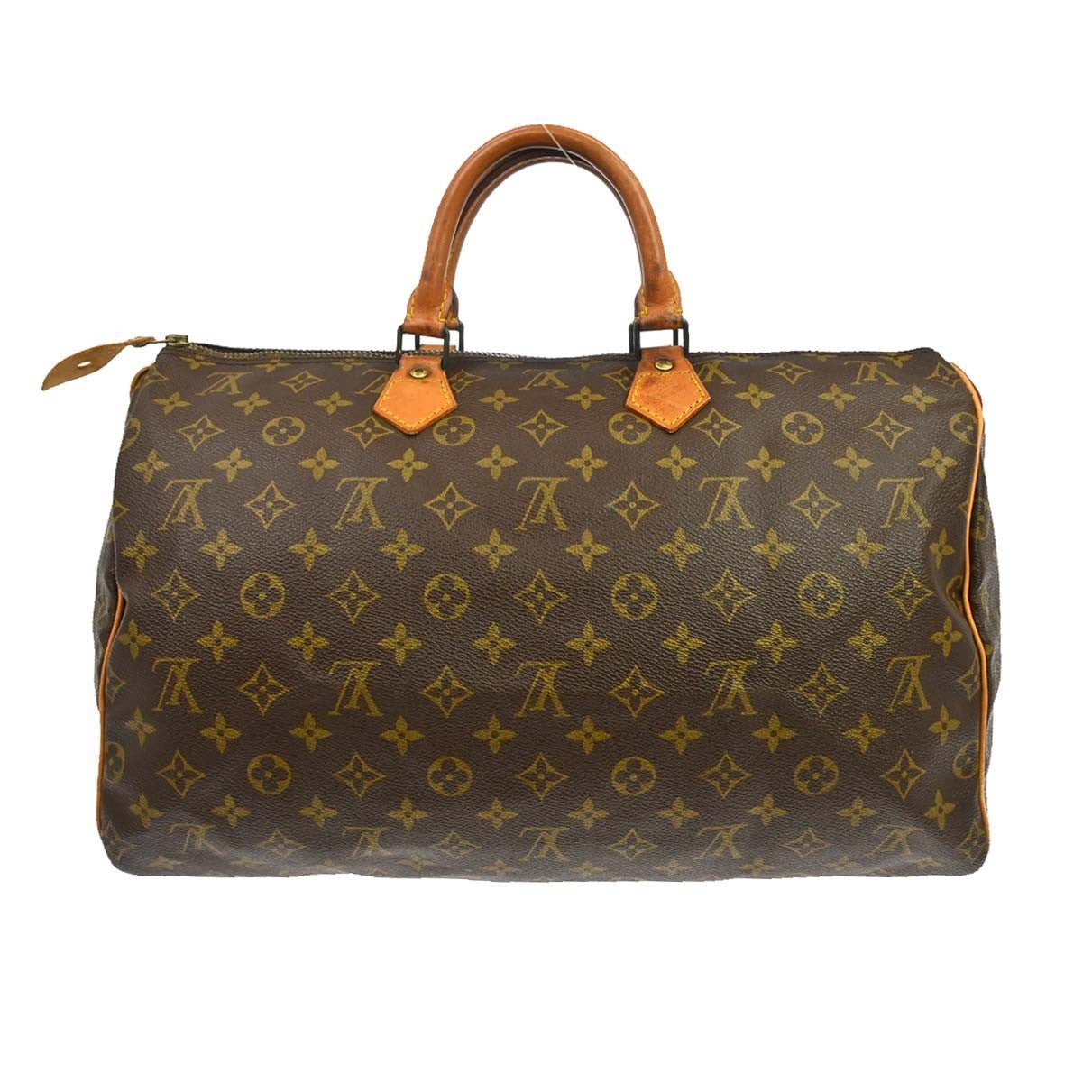 Louis Vuitton Speedy Handbag Monogram Canvas Brown Canvas Handbag (Pre-Owned)