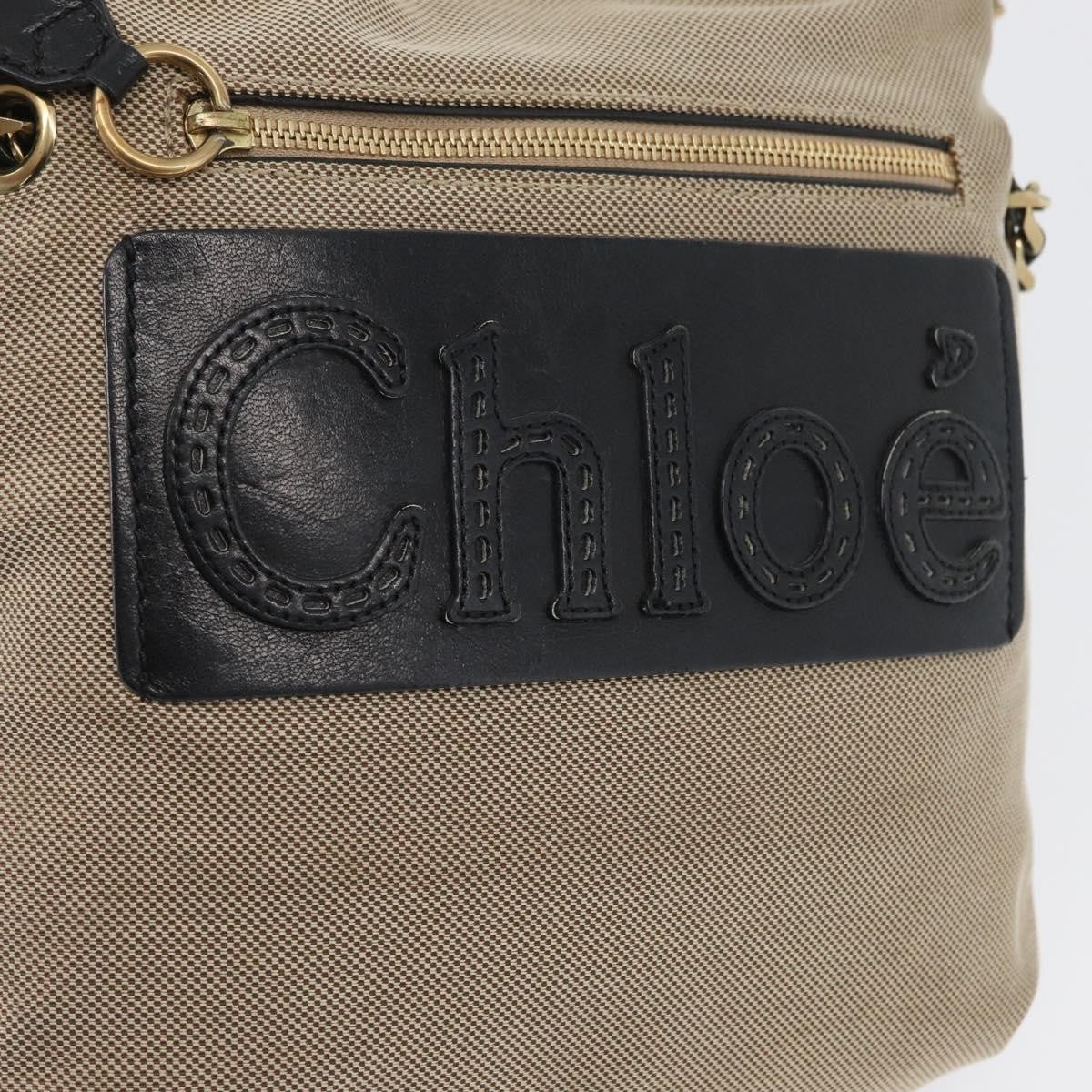 Chloe Vintage Shoulder Bag Canvas Beige Canvas Shoulder Bag Bag (Pre-Owned)