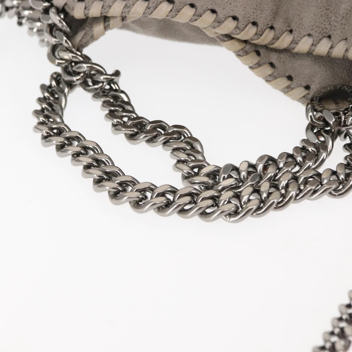 Stella Mccartney Falabella Fold Over Crossbody Bag Faux Leather Gray Polyester Bag (Pre-Owned)