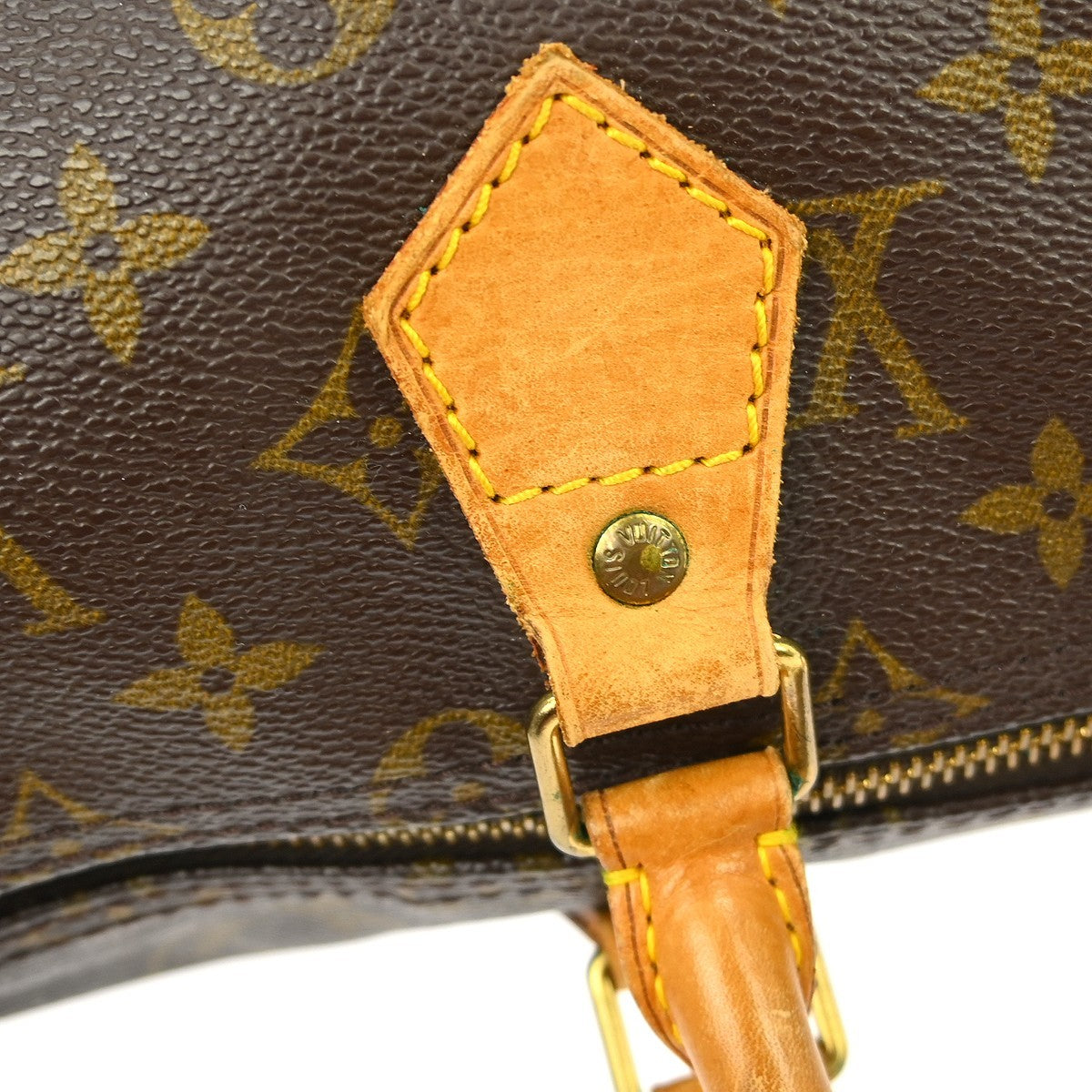 Louis Vuitton Speedy Handbag Monogram Canvas Brown Canvas Handbag (Pre-Owned)