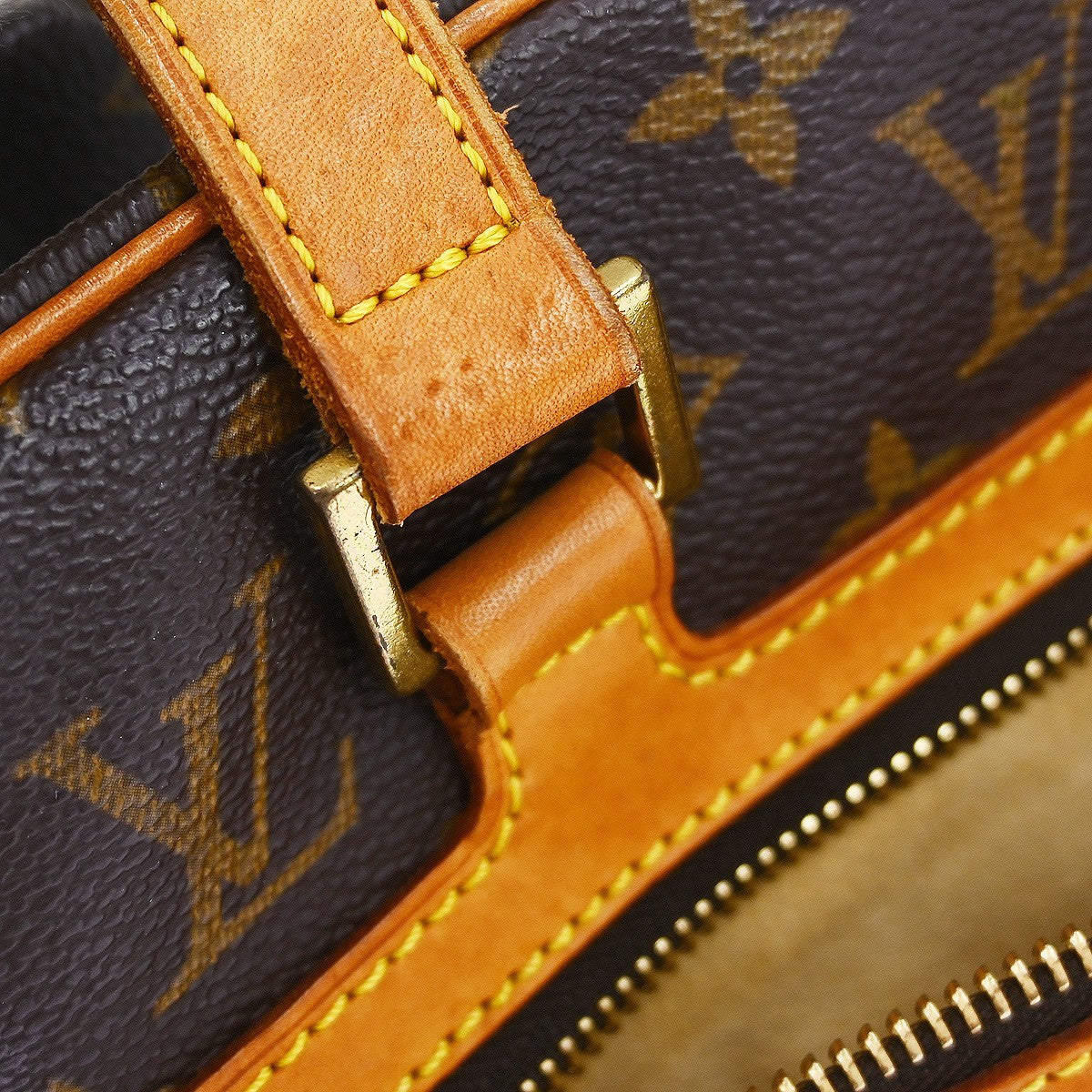 Louis Vuitton Cite Handbag Monogram Canvas Brown Canvas Shoulder Bag Bag (Pre-Owned)
