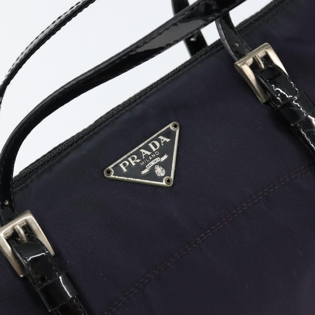 Prada Baguette Shoulder Bag Quilted Tessuto With Leather Purple Nylon Shoulder Bag Bag (Pre-Owned)