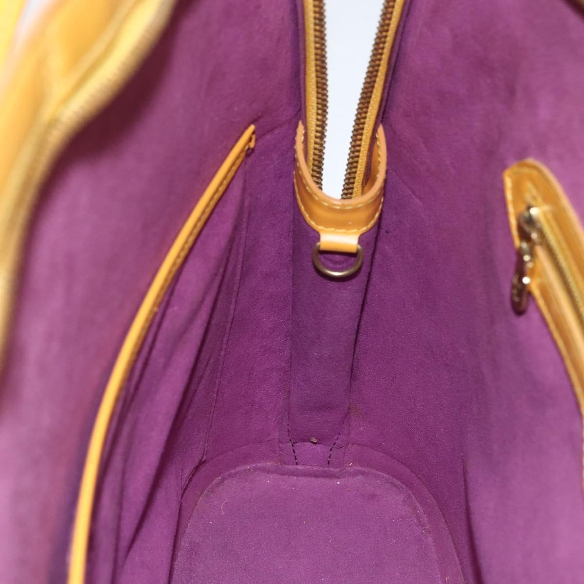 Louis Vuitton Lussac Handbag Epi Leather Yellow Leather Shoulder Bag Bag (Pre-Owned)