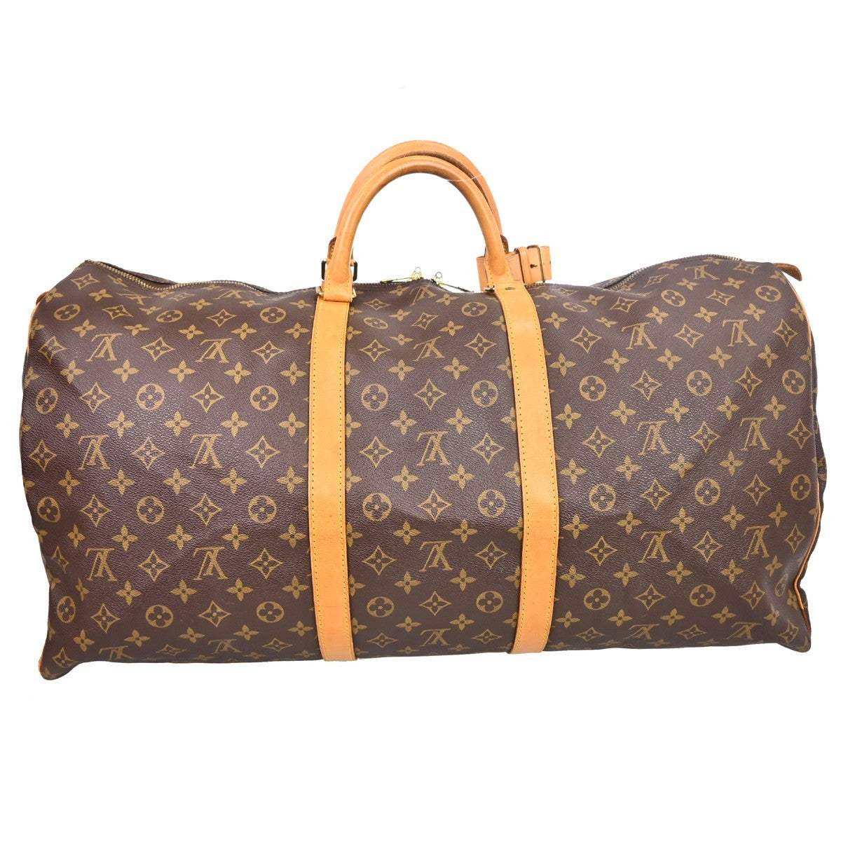 Louis Vuitton Keepall Bag Monogram Canvas Brown Canvas Travel Bag Bag (Pre-Owned)