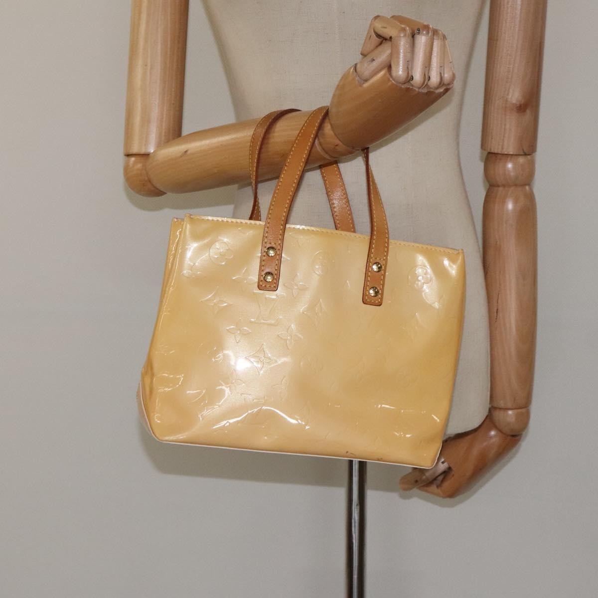 Louis Vuitton Reade Handbag Monogram Vernis Beige Patent_Leather Handbag (Pre-Owned)