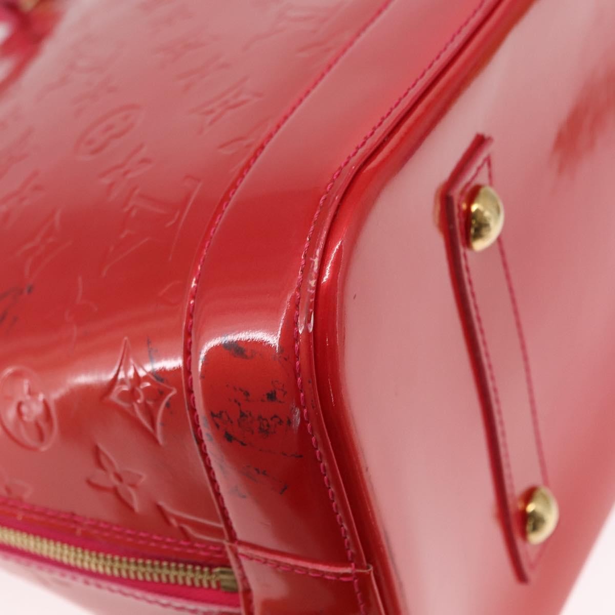 Louis Vuitton Alma Handbag Monogram Vernis Red Patent_Leather Handbag (Pre-Owned)