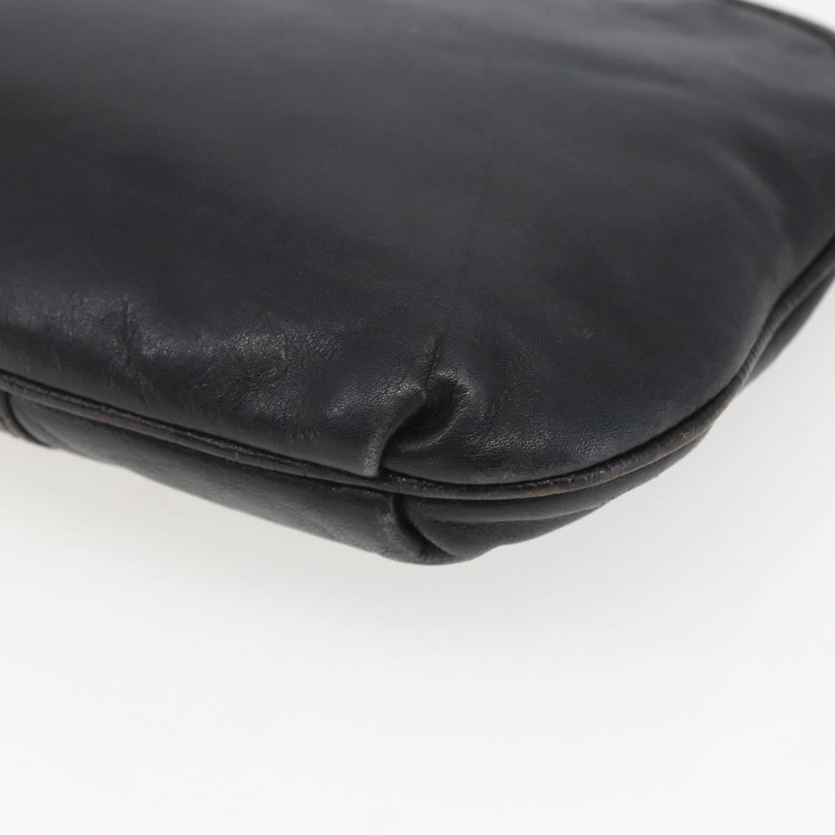 Fendi Vintage Shoulderbag Leather Black Leather Shoulder Bag Bag (Pre-Owned)