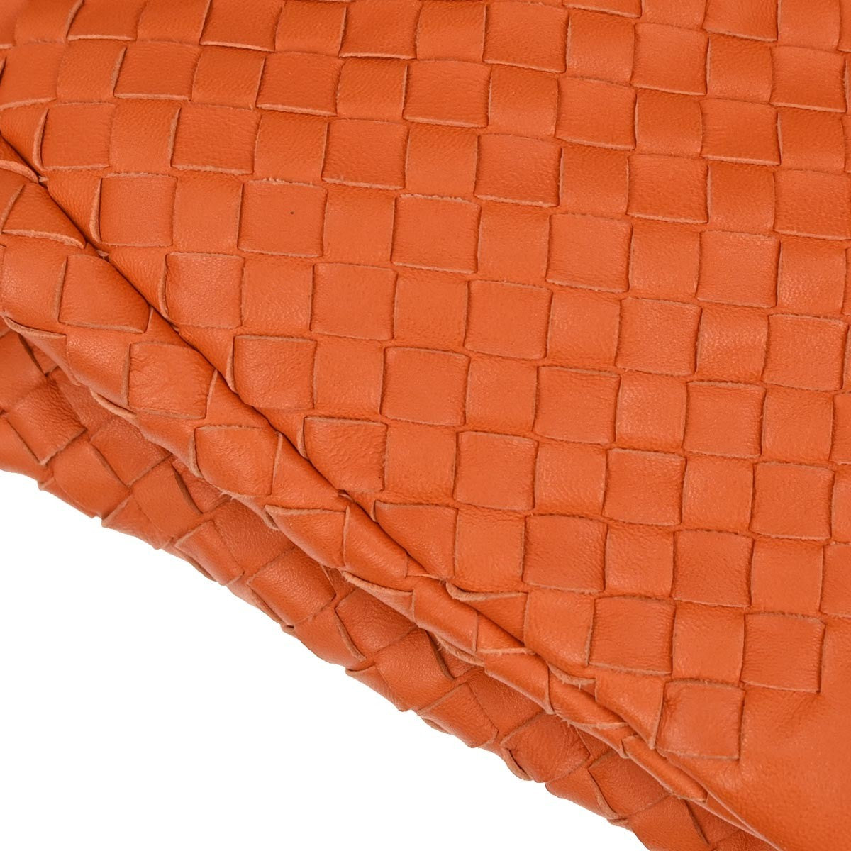Bottega Veneta Campana Hobo Intrecciato Nappa Orange Leather Tote Bag Bag (Pre-Owned)