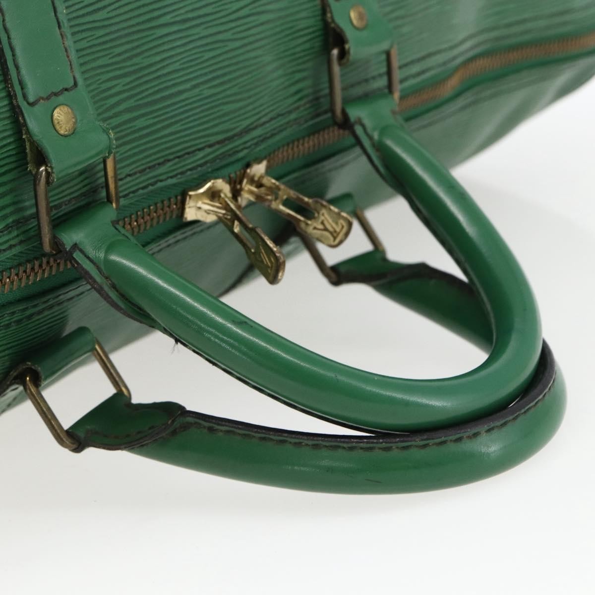 Louis Vuitton Keepall Bag Epi Leather Green Leather Travel Bag Bag (Pre-Owned)