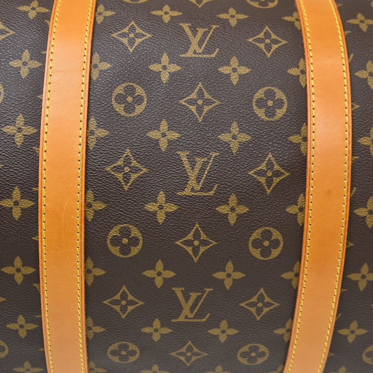 Louis Vuitton Keepall Bandouliere Bag Monogram Canvas Brown Canvas Travel Bag Bag (Pre-Owned)