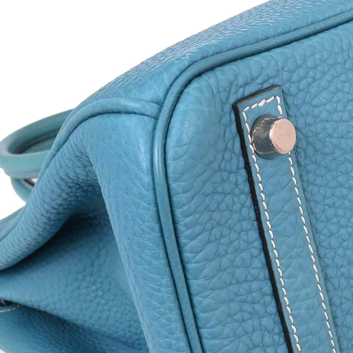 Hermes Touch Birkin Bag Blue Togo With Blue Matte Alligator And Gold Hardware Blue Leather Handbag (Pre-Owned)