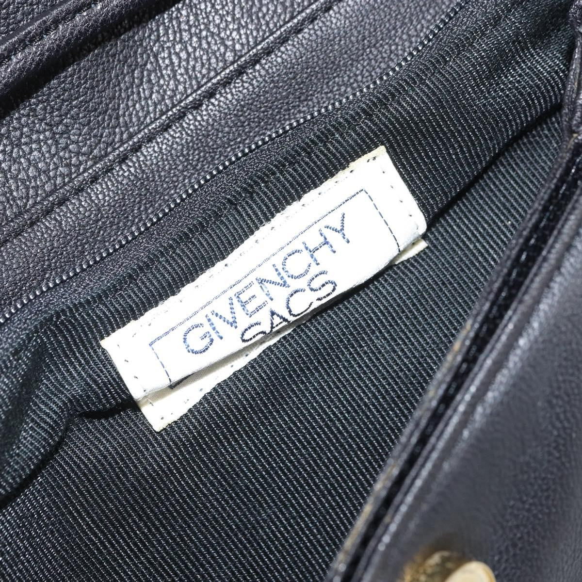 Givenchy Vintage 4G Shoulder Bag Leather Black Leather Shoulder Bag Bag (Pre-Owned)