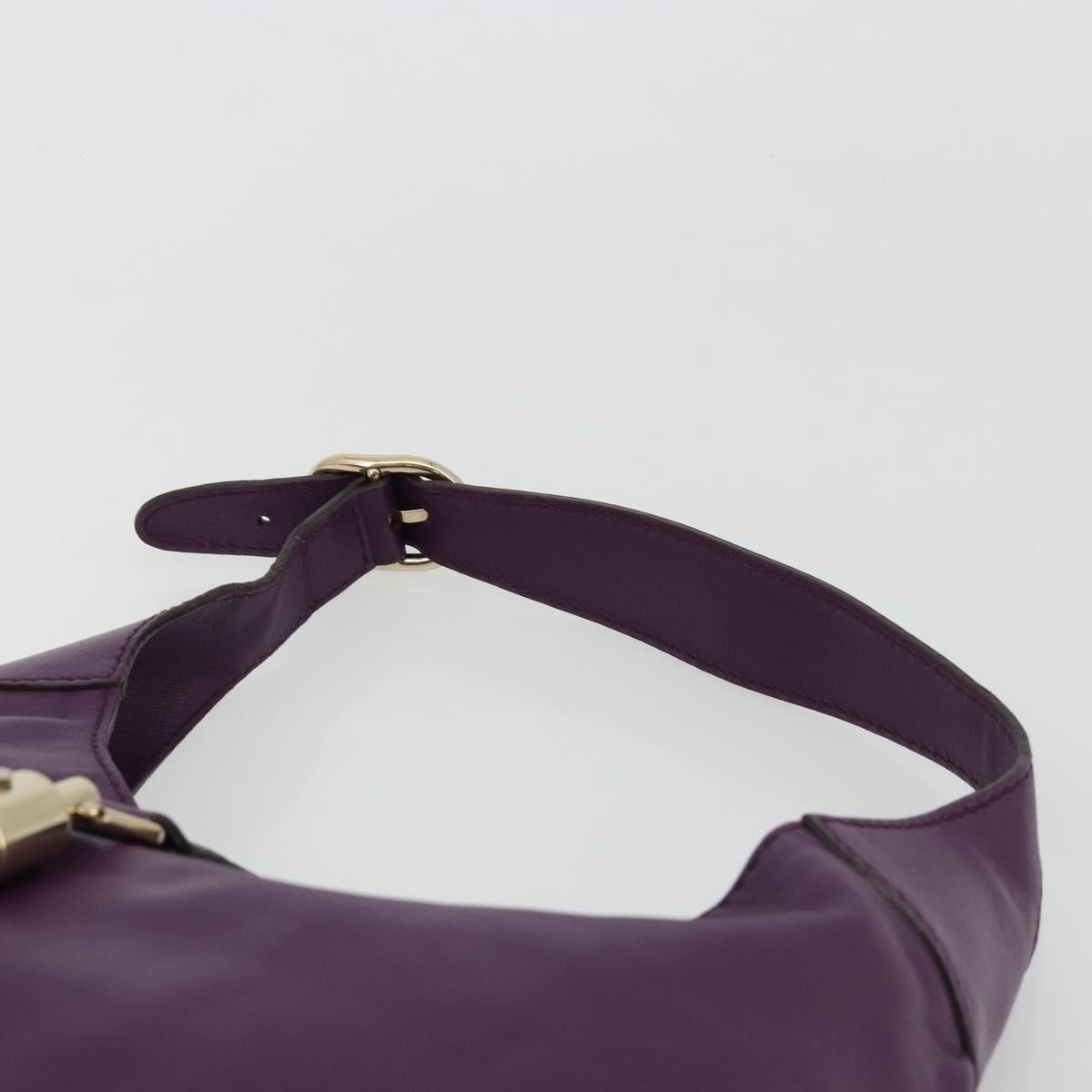 Gucci Jackie Original Shoulder Bag Leather Purple Leather Handbag (Pre-Owned)