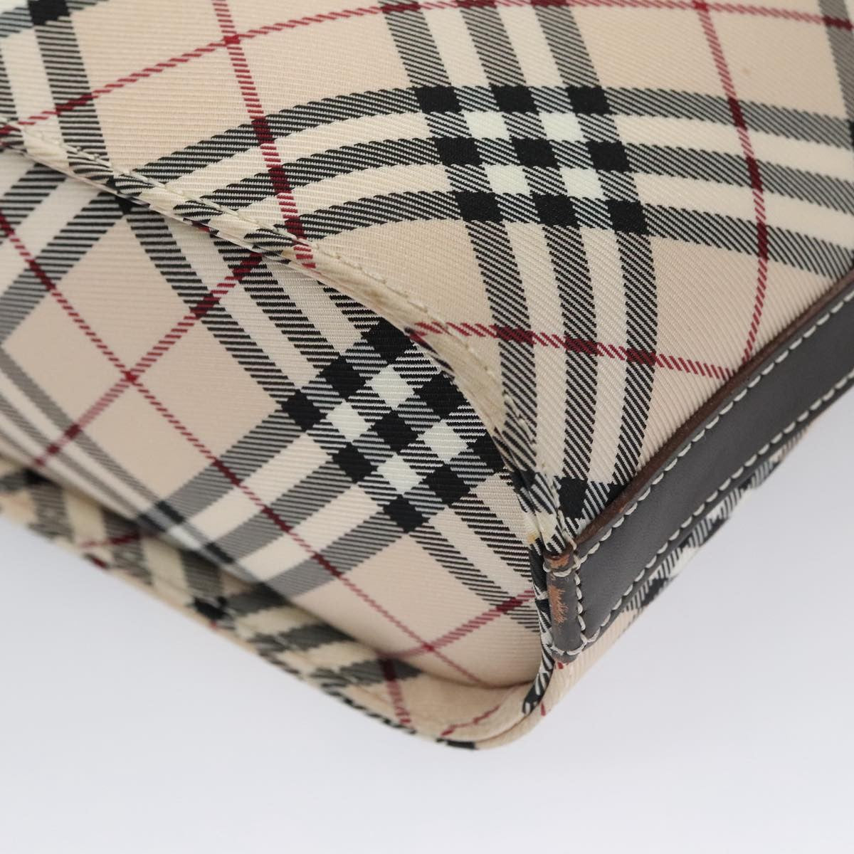 Burberry Nova Check Shoulder Bag Canvas Beige Canvas Shoulder Bag Bag (Pre-Owned)