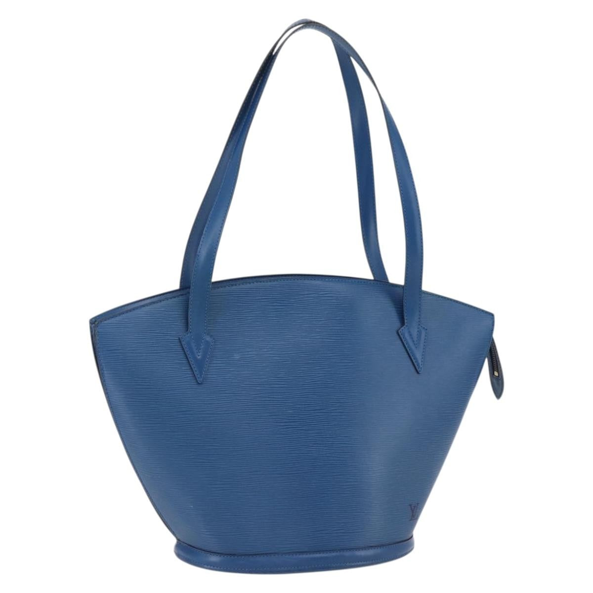 Louis Vuitton Saint Jacques Handbag Epi Leather Blue Leather Shoulder Bag Bag (Pre-Owned)