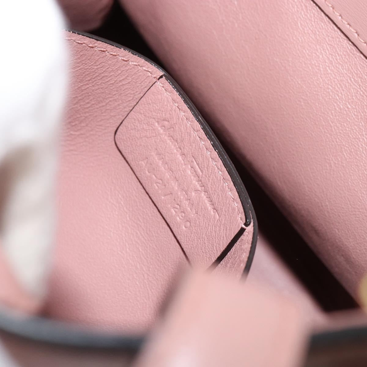 Salvatore Ferragamo Vara Bow Top Handle Convertible Tote Leather Pink Leather Tote Bag Bag (Pre-Owned)
