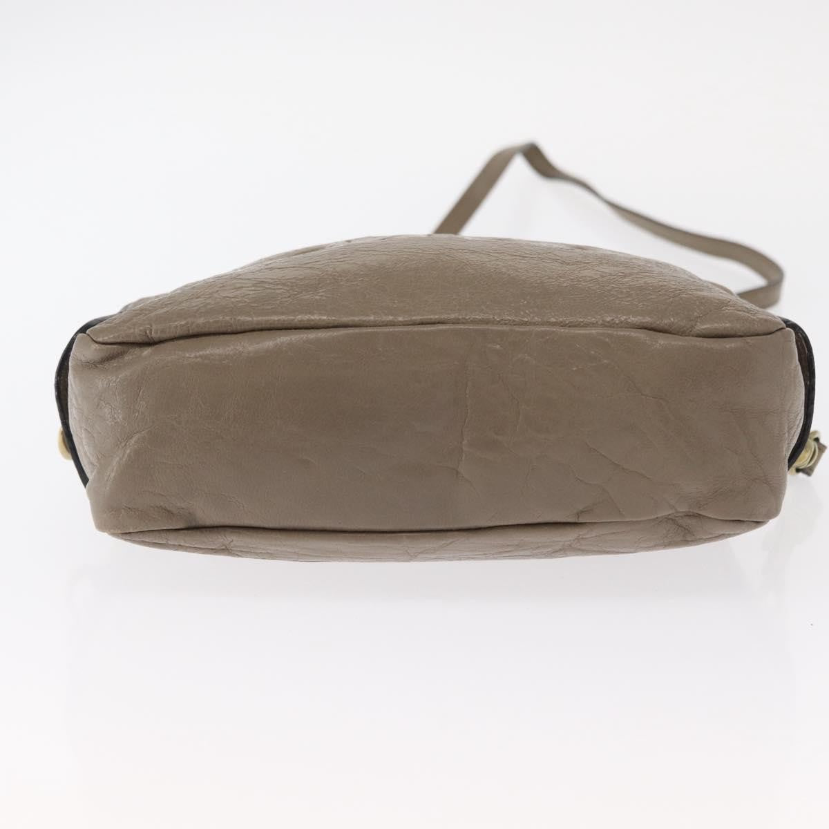 Chloe Vintage Shoulder Bag Leather Gray Leather Shoulder Bag Bag (Pre-Owned)