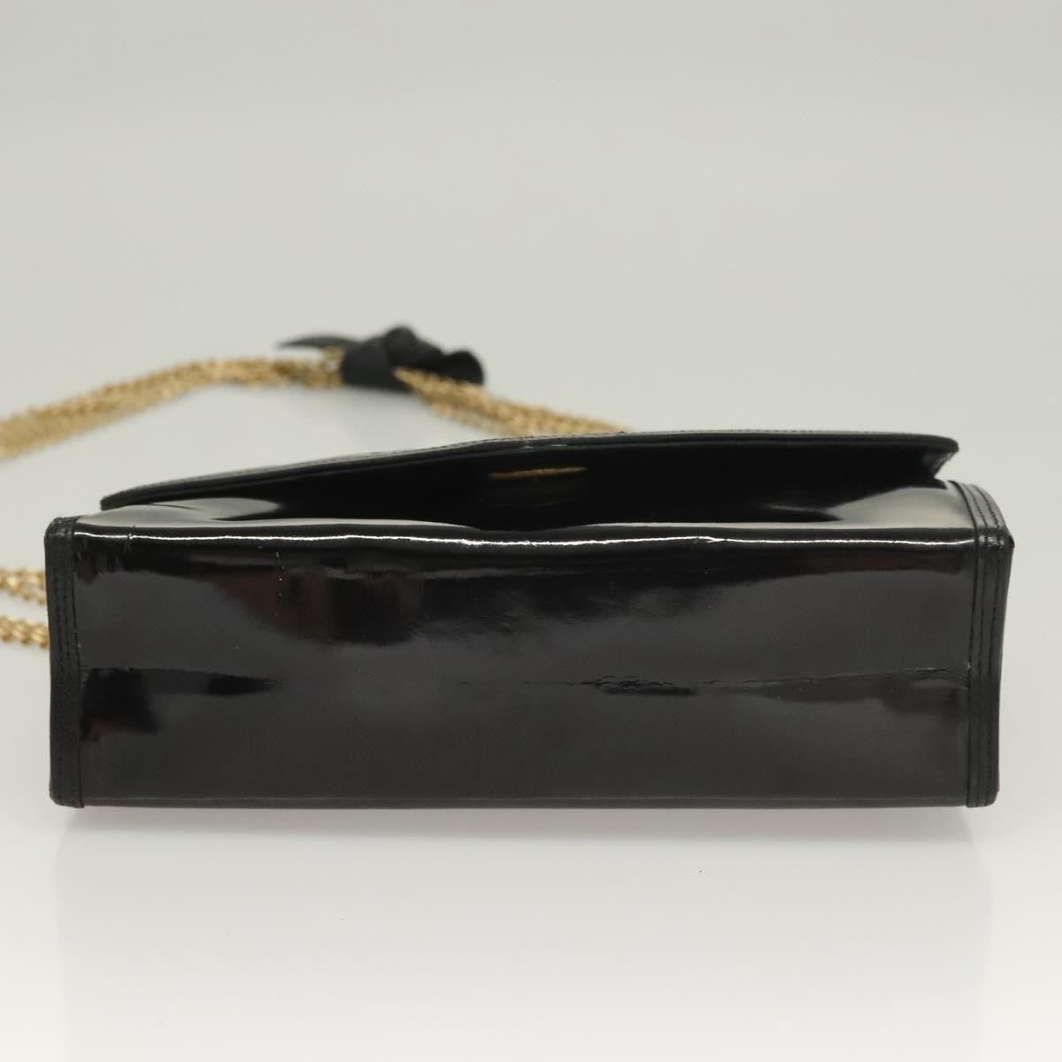 Chanel Cc Envelope Flap Crossbody Patent Leather Black Patent_Leather Clutche & Pouche Bag (Pre-Owned)