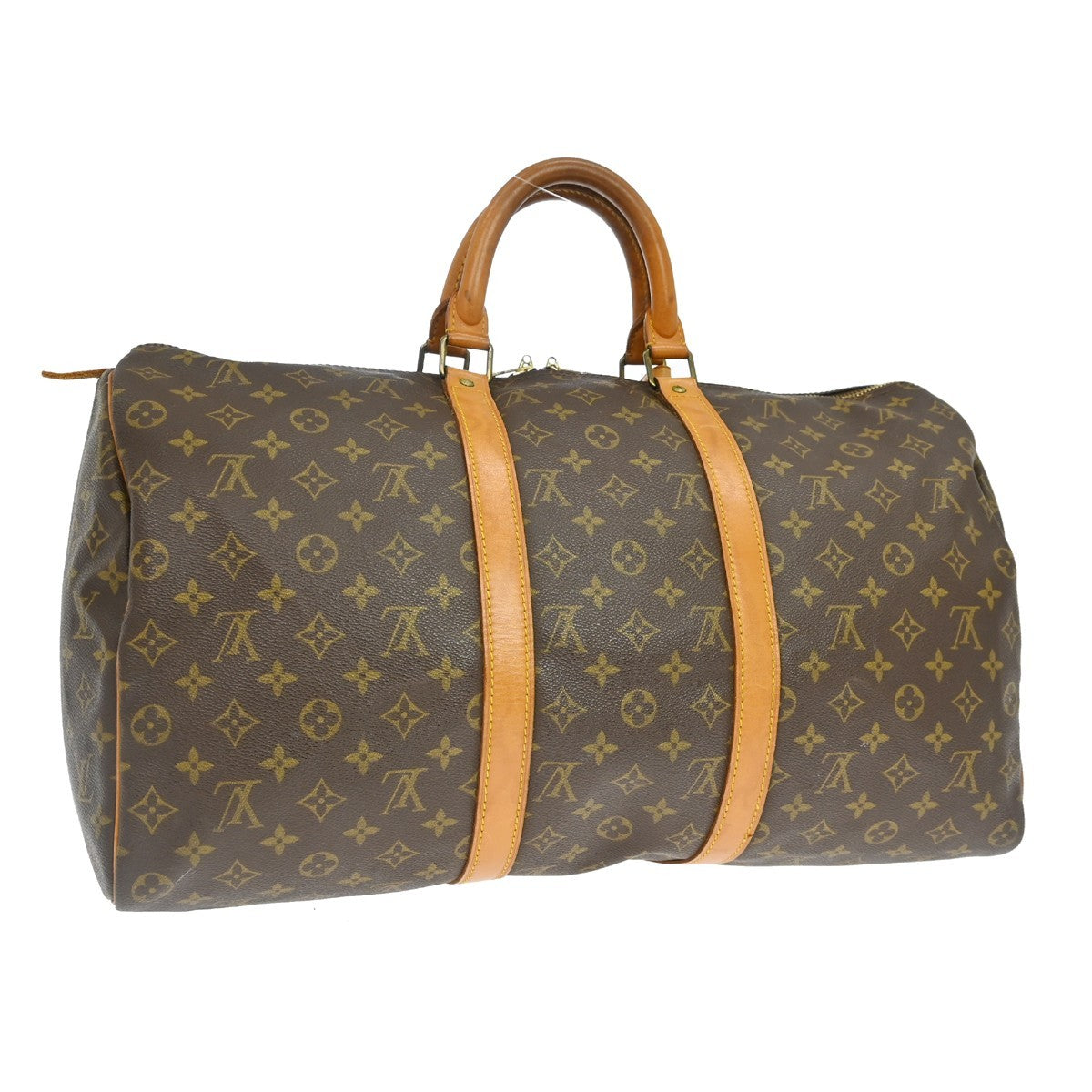 Louis Vuitton Keepall Bag Monogram Canvas Brown Canvas Travel Bag Bag (Pre-Owned)