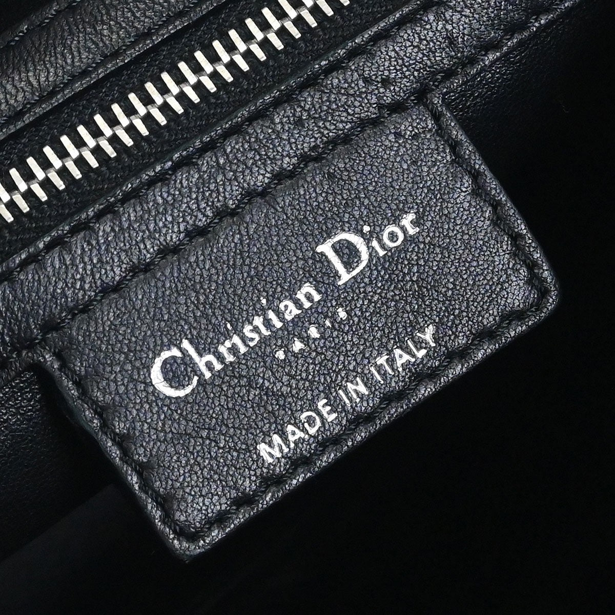 Christian Dior Vintage Lady Dior Bag Cannage Quilt Lambskin Black Leather Handbag (Pre-Owned)