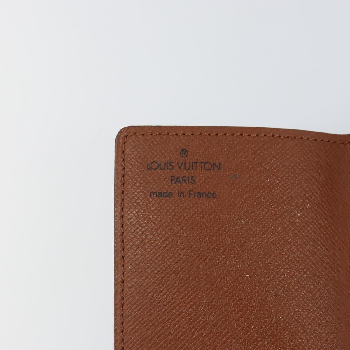 Louis Vuitton Porte Cartes Pression Card Case Monogram Canvas Brown Canvas Card Holders Accessory (Pre-Owned)