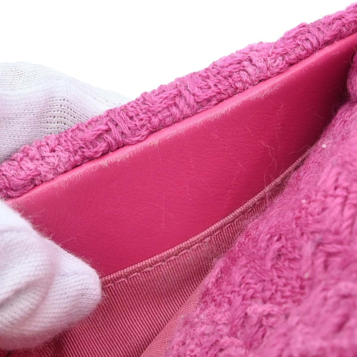 Chanel 19 Flap Bag Quilted Tweed Pink Tweed Handbag (Pre-Owned)