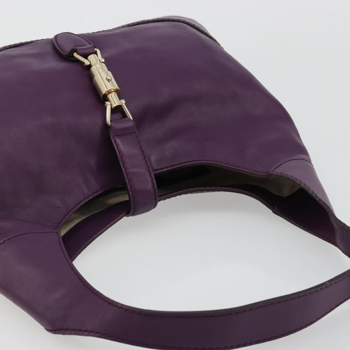 Gucci Jackie Original Shoulder Bag Leather Purple Leather Handbag (Pre-Owned)