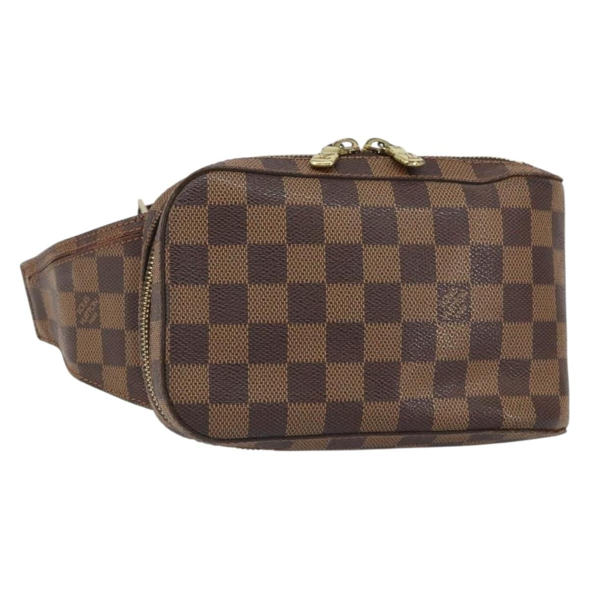 Louis Vuitton Geronimos Waist Bag Damier Brown Canvas Shoulder Bag Bag (Pre-Owned)