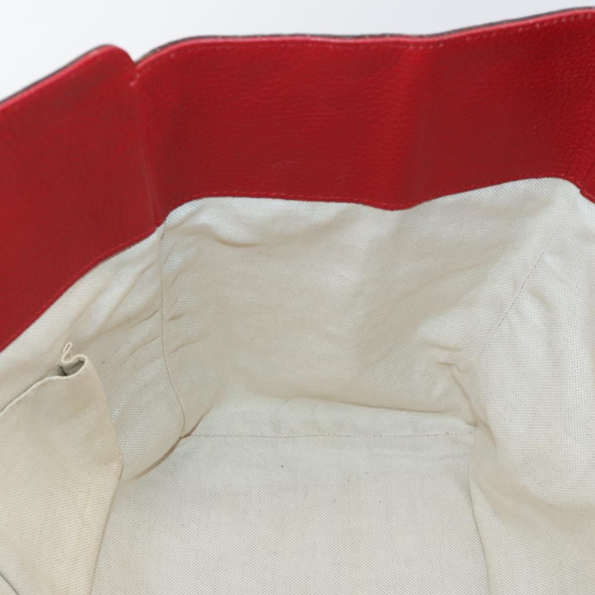 Gucci Swing Tote Leather Red Leather Bag (Pre-Owned)