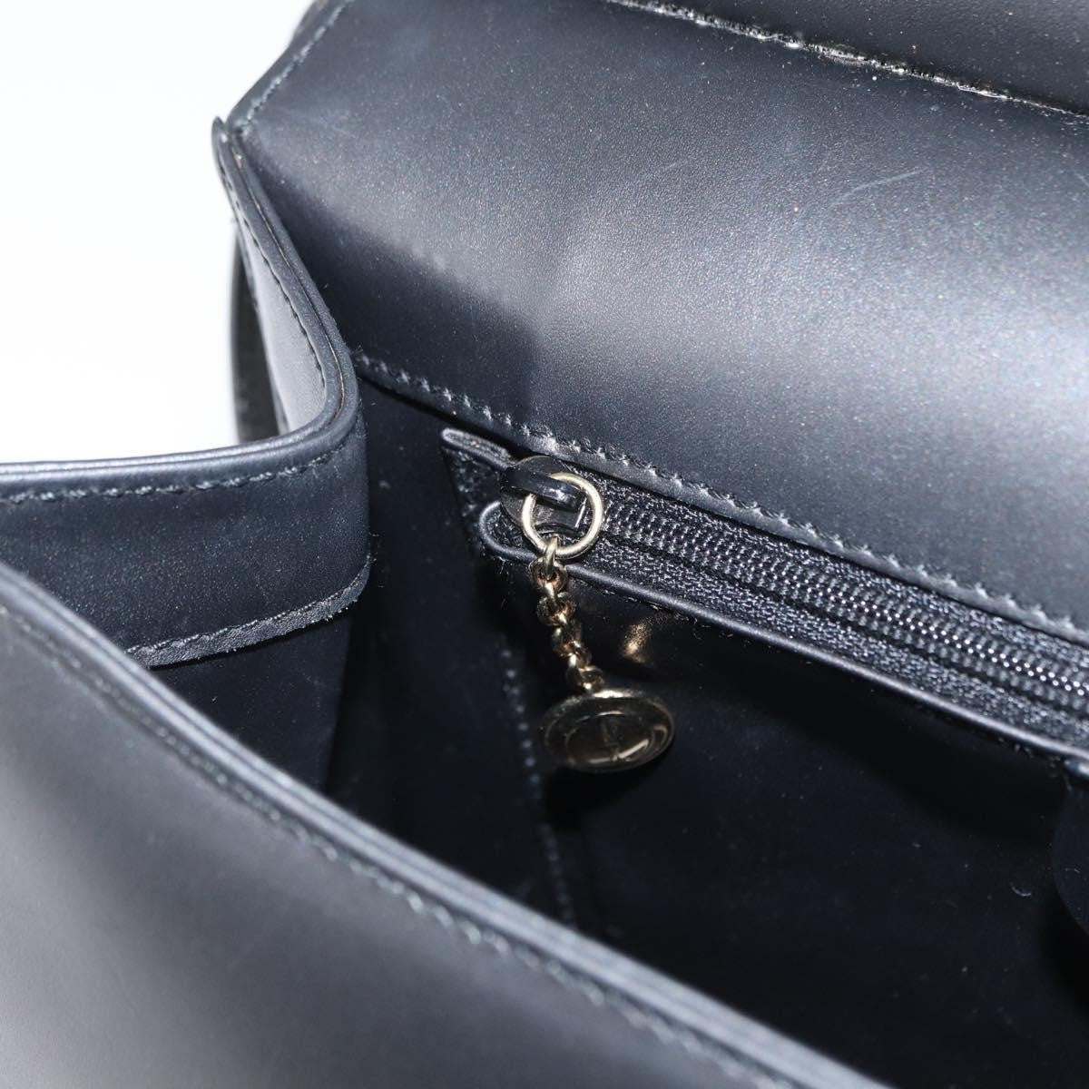 Gucci Vintage Shoulder Bag Leather Black Leather Shoulder Bag Bag (Pre-Owned)