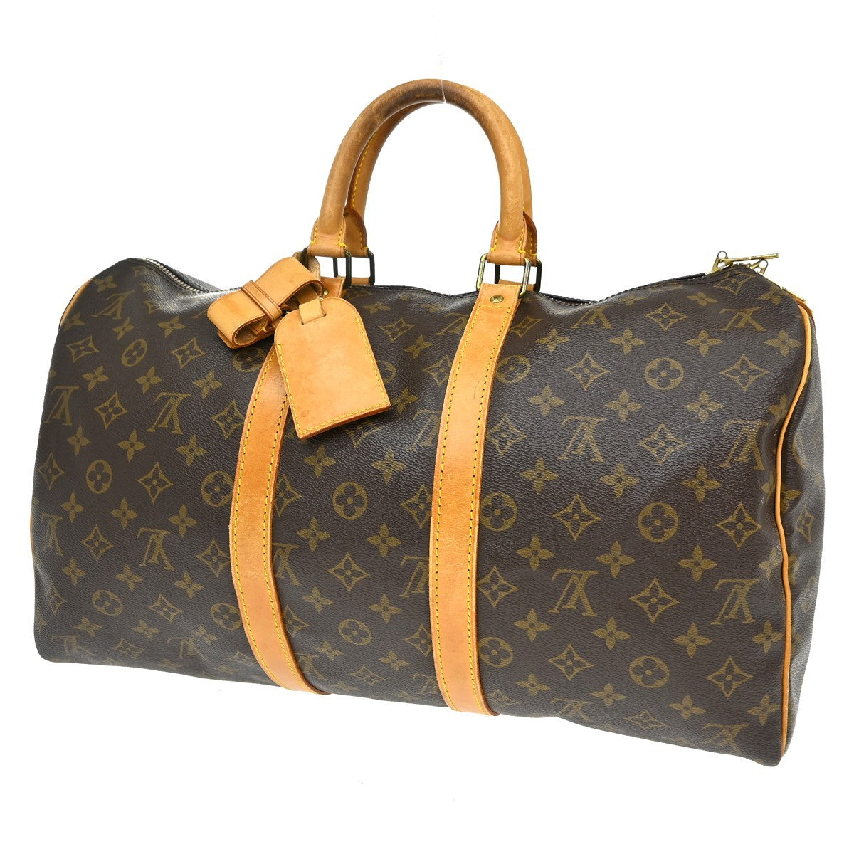 Louis Vuitton Keepall Bag Monogram Canvas Brown Canvas Travel Bag Bag (Pre-Owned)