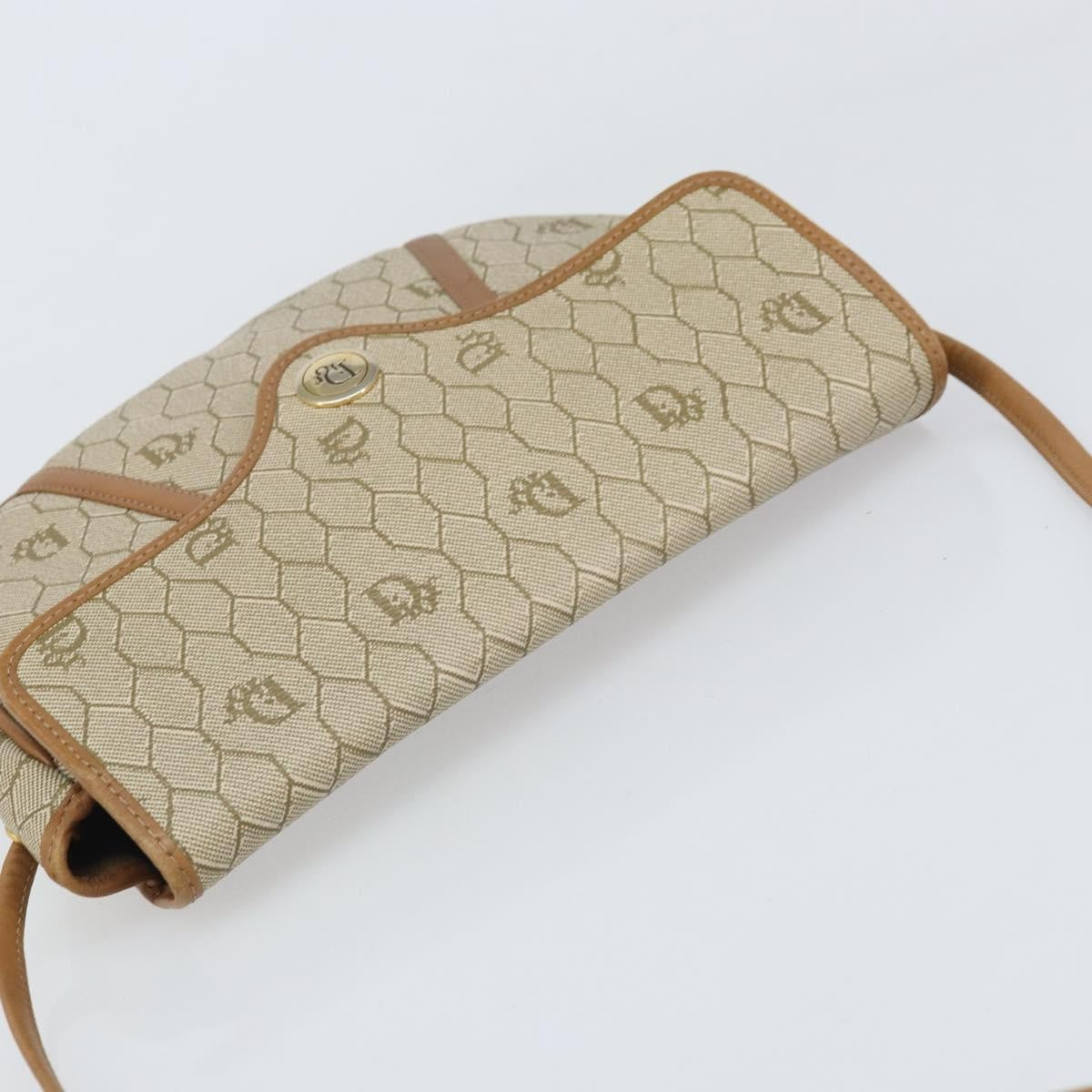 Christian Dior Vintage Honeycomb Shoulder Bag Canvas Beige Canvas Shoulder Bag Bag (Pre-Owned)