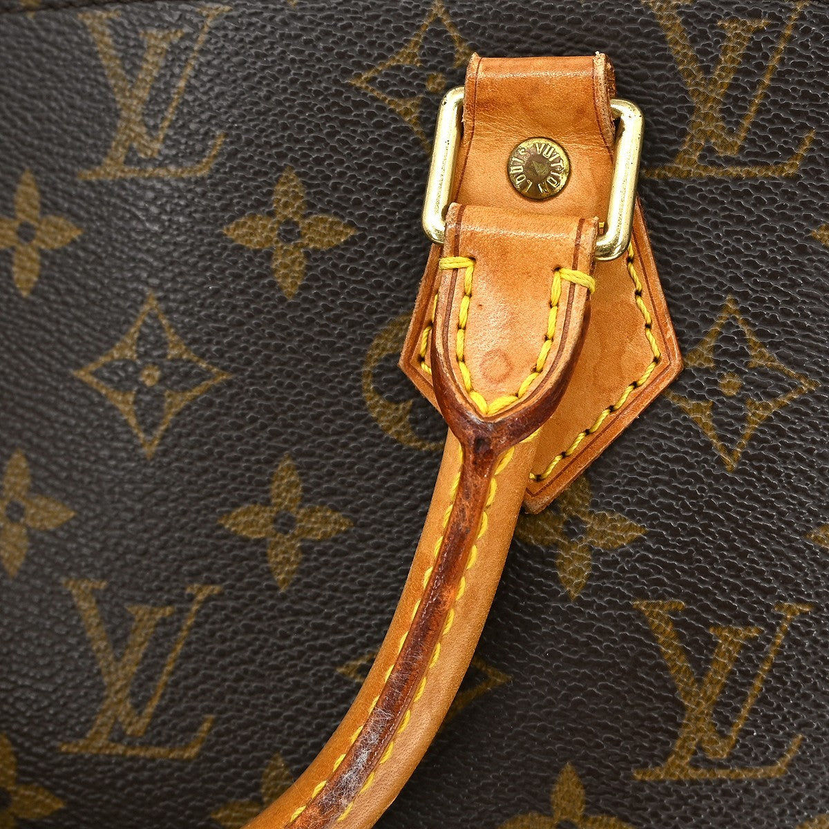 Louis Vuitton Alma Handbag Monogram Canvas Brown Canvas Handbag (Pre-Owned)
