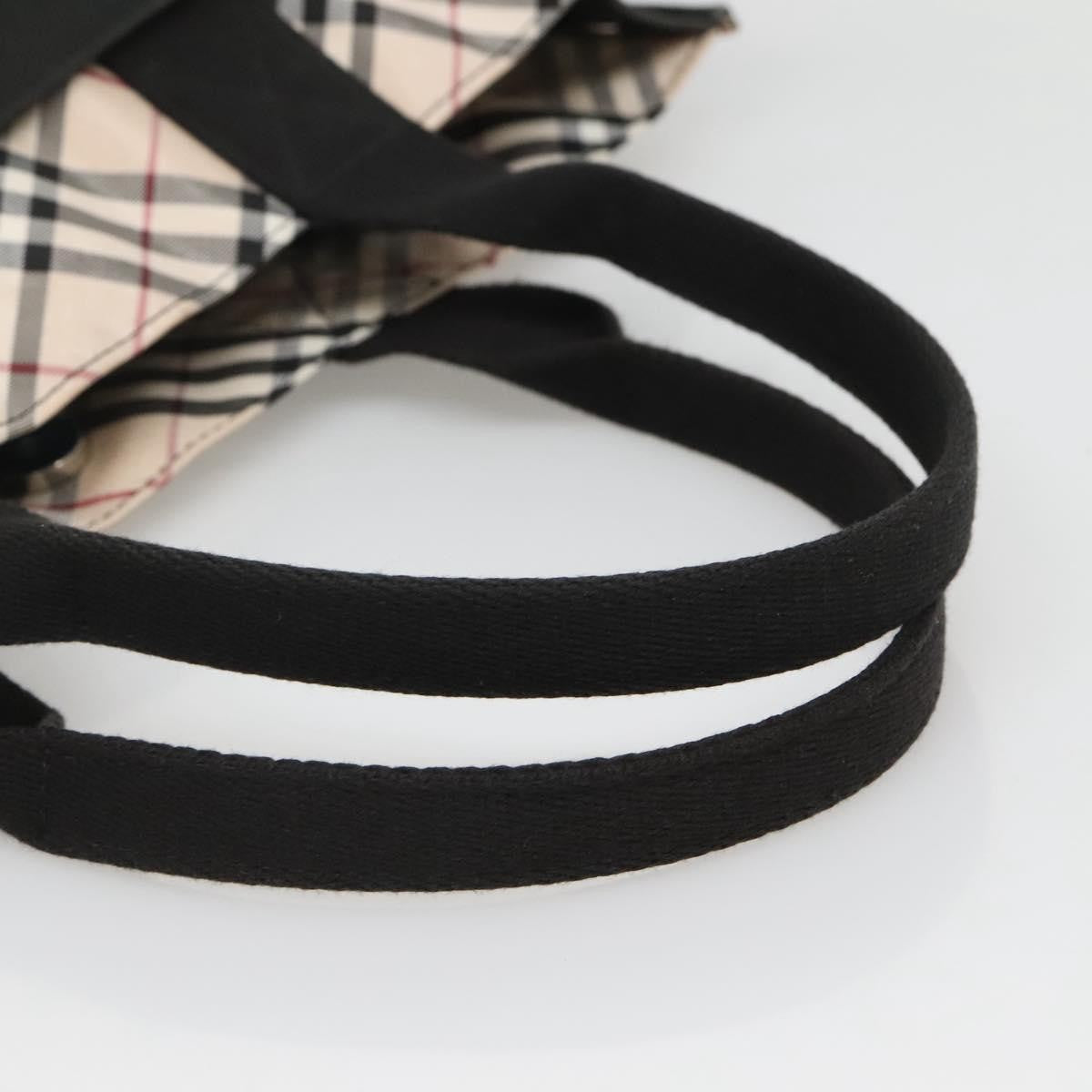 Burberry Nova Check Tote Canvas Check Pattern Black Canvas Tote Bag Bag (Pre-Owned)