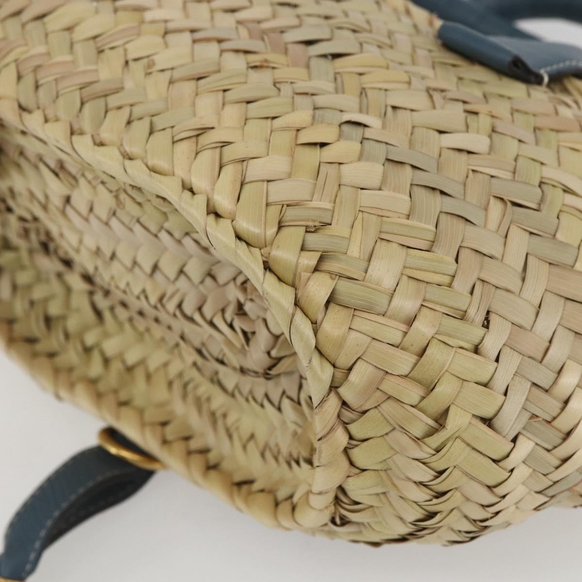 Chloe Marcie Basket Bag Raffia Beige Wicker Tote Bag Bag (Pre-Owned)