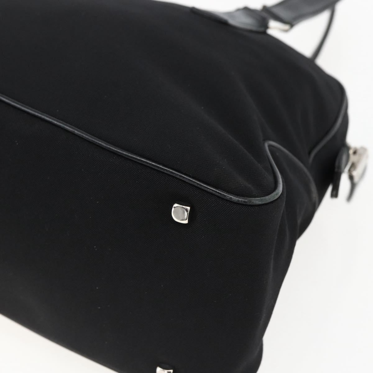 Salvatore Ferragamo Vintage Handbag Nylon Black Nylon Handbag (Pre-Owned)