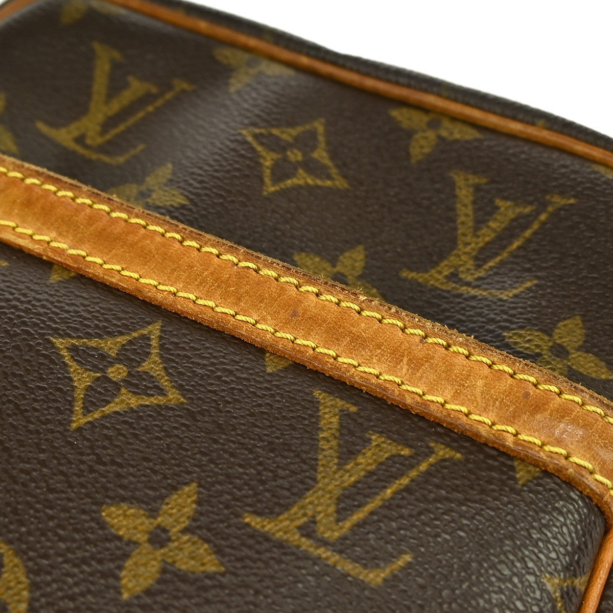 Louis Vuitton Danube Handbag Monogram Canvas Brown Canvas Shoulder Bag Bag (Pre-Owned)