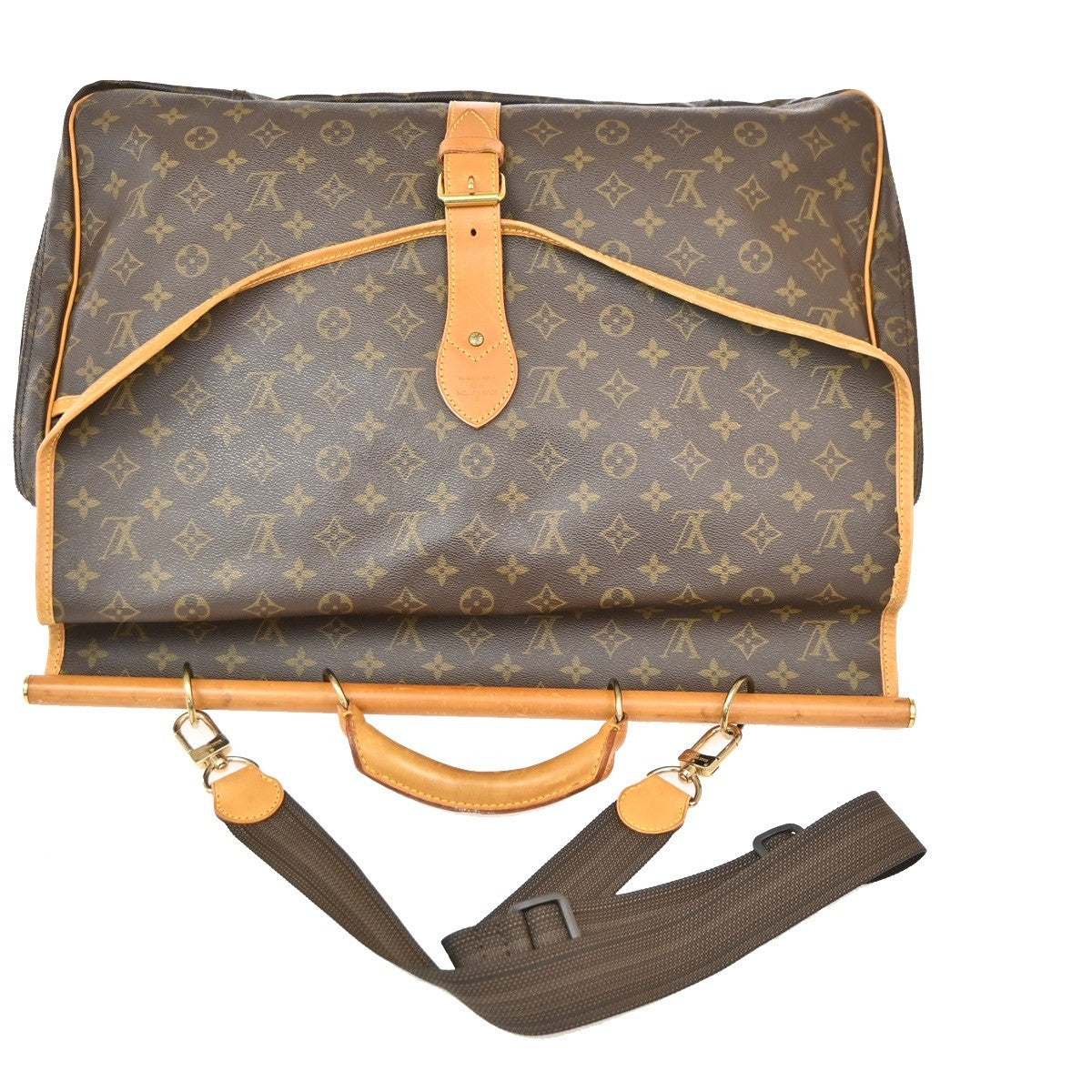 Louis Vuitton Sac Chasse Hunting Bag Monogram Canvas Brown Canvas Travel Bag Bag (Pre-Owned)