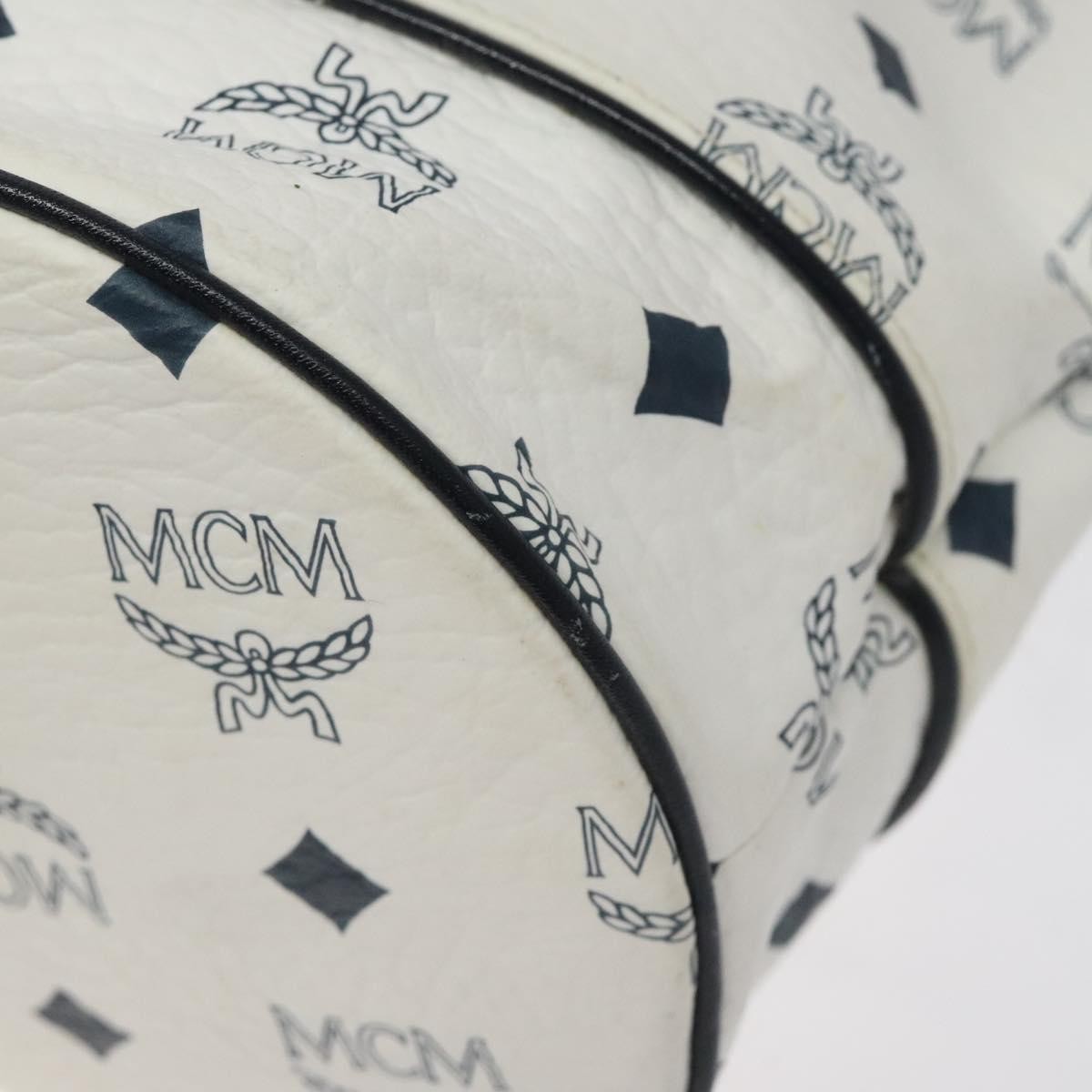 MCM Visetos Shoulder Bag Pvc White Pvc Shoulder Bag Bag (Pre-Owned)