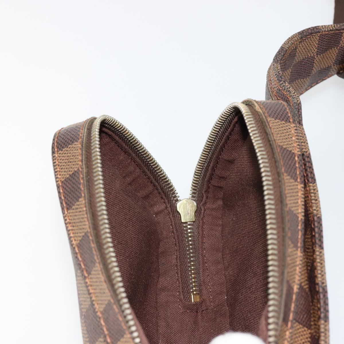 Louis Vuitton Geronimos Waist Bag Damier Brown Canvas Shoulder Bag Bag (Pre-Owned)