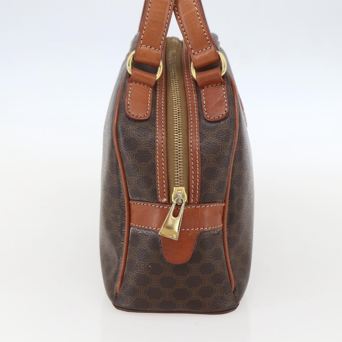 Celine Vintage Macadam Handbag Canvas And Leather Brown Canvas Handbag (Pre-Owned)